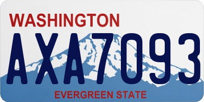 WA license plate AXA7093