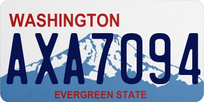 WA license plate AXA7094