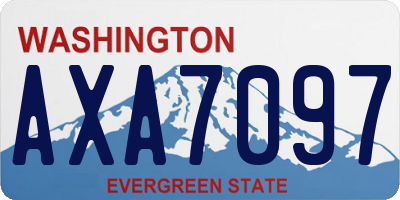 WA license plate AXA7097