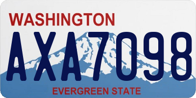 WA license plate AXA7098