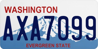 WA license plate AXA7099