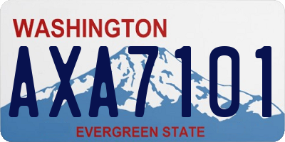 WA license plate AXA7101