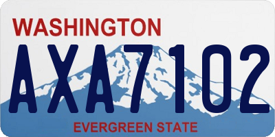 WA license plate AXA7102