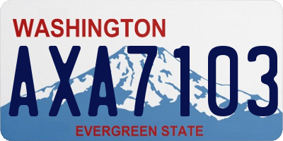 WA license plate AXA7103
