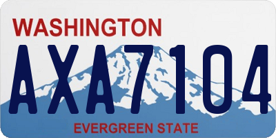 WA license plate AXA7104