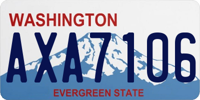 WA license plate AXA7106