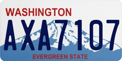 WA license plate AXA7107