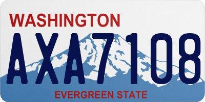 WA license plate AXA7108