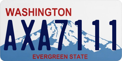 WA license plate AXA7111