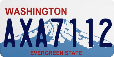 WA license plate AXA7112
