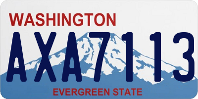 WA license plate AXA7113