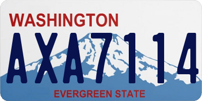 WA license plate AXA7114