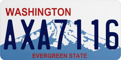 WA license plate AXA7116