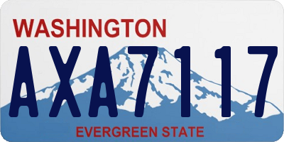 WA license plate AXA7117