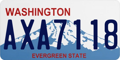 WA license plate AXA7118