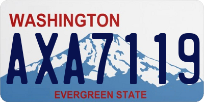 WA license plate AXA7119