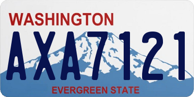 WA license plate AXA7121