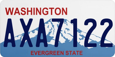 WA license plate AXA7122
