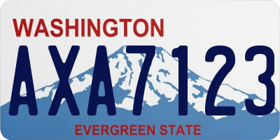WA license plate AXA7123
