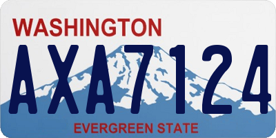 WA license plate AXA7124