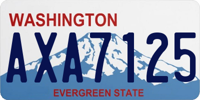 WA license plate AXA7125