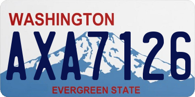 WA license plate AXA7126