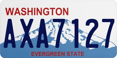 WA license plate AXA7127