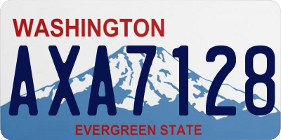 WA license plate AXA7128