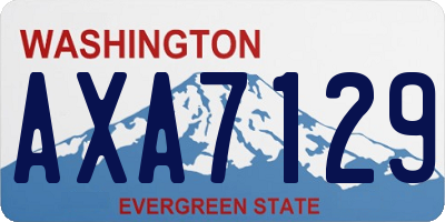 WA license plate AXA7129