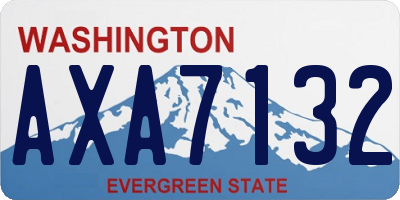 WA license plate AXA7132