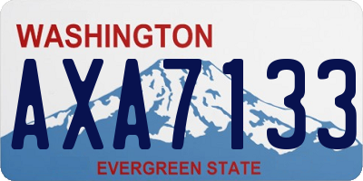 WA license plate AXA7133