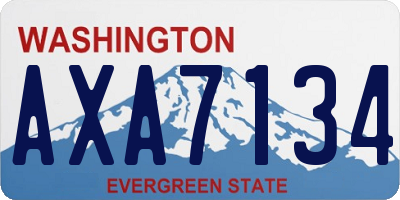 WA license plate AXA7134