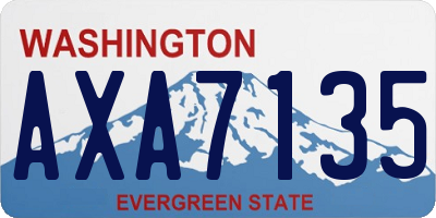 WA license plate AXA7135