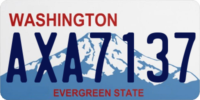 WA license plate AXA7137