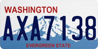 WA license plate AXA7138