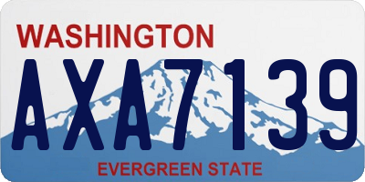 WA license plate AXA7139