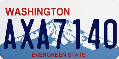 WA license plate AXA7140