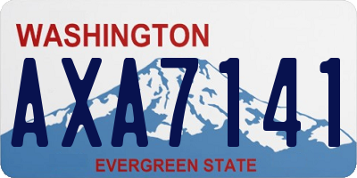 WA license plate AXA7141