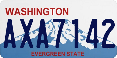 WA license plate AXA7142