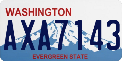 WA license plate AXA7143