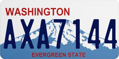 WA license plate AXA7144