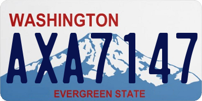WA license plate AXA7147