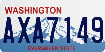 WA license plate AXA7149