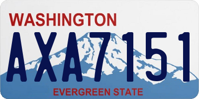 WA license plate AXA7151