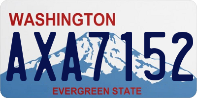 WA license plate AXA7152