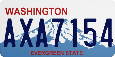WA license plate AXA7154