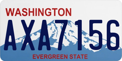 WA license plate AXA7156