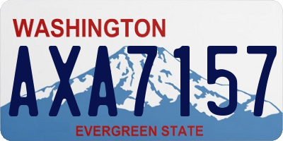 WA license plate AXA7157