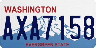 WA license plate AXA7158