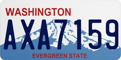 WA license plate AXA7159